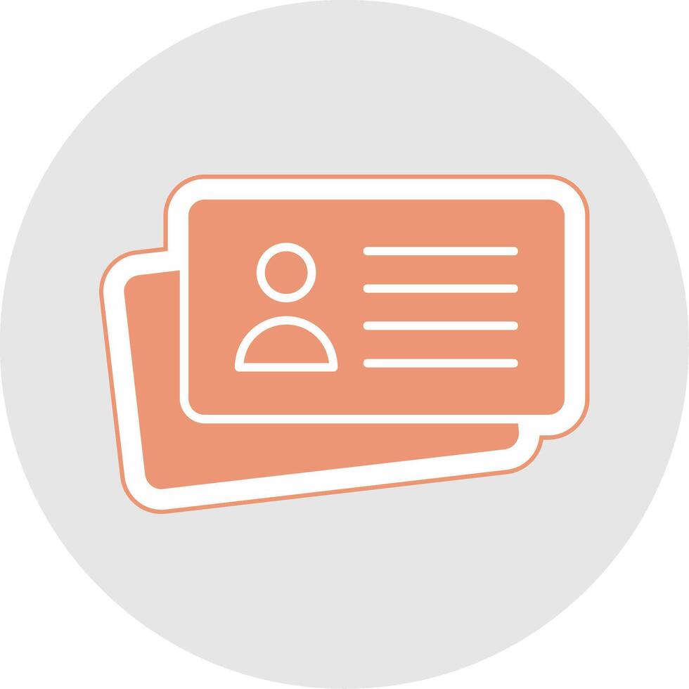 Business Card Glyph Multicolor Sticker Icon vector