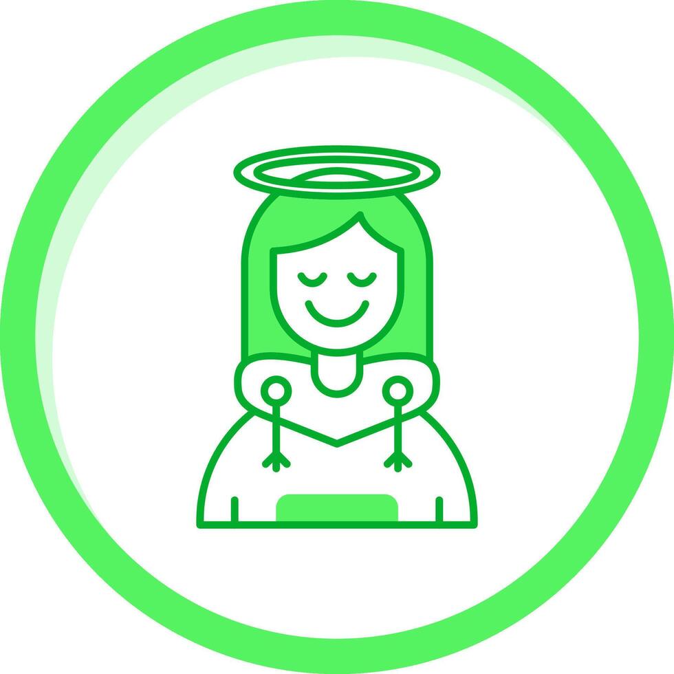 ángel verde mezcla icono vector