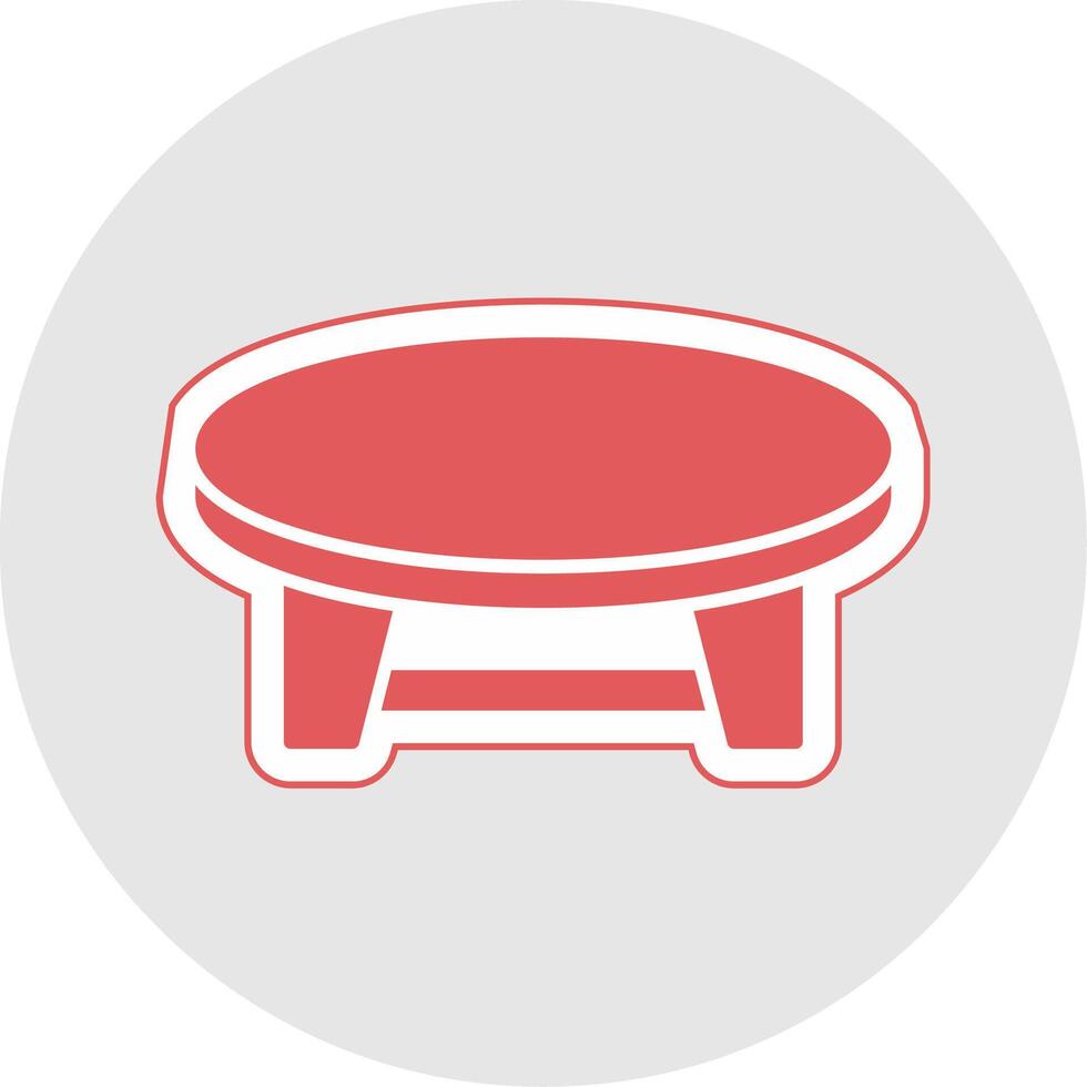 Coffee Table Glyph Multicolor Sticker Icon vector