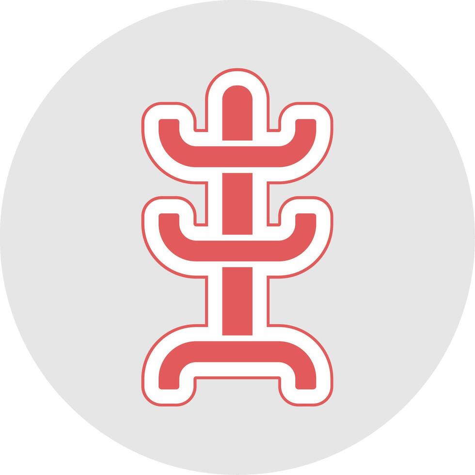 Coat Rack Glyph Multicolor Sticker Icon vector