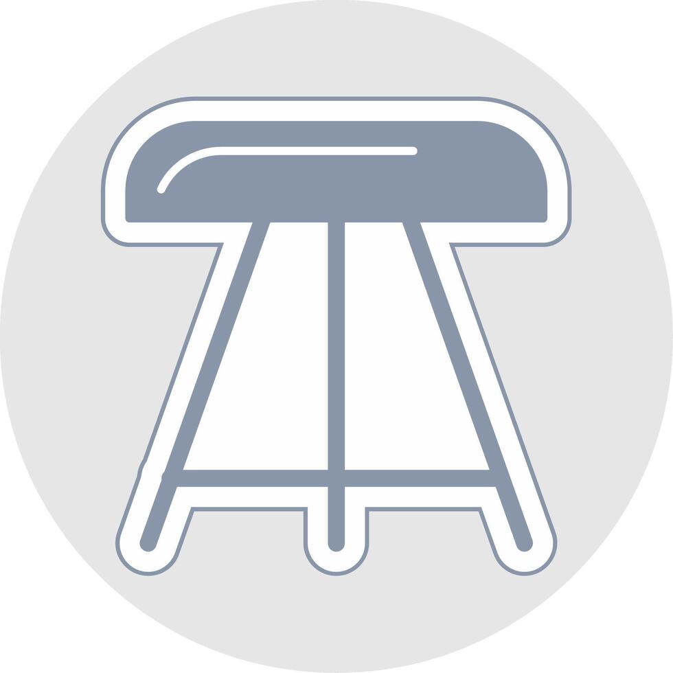 Stool Glyph Multicolor Sticker Icon vector