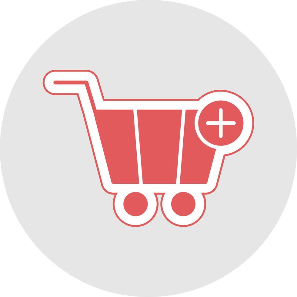 Add To Cart Glyph Multicolor Sticker Icon vector