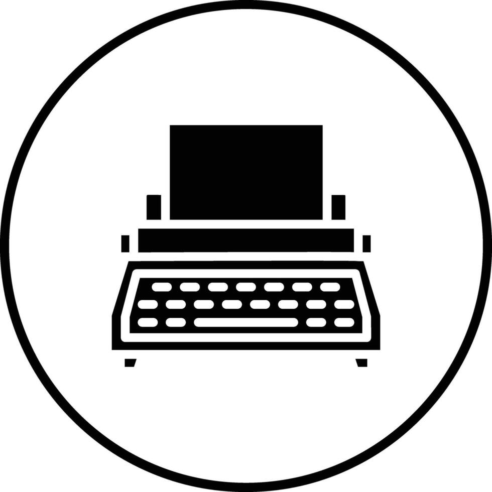 icono de vector de máquina de escribir
