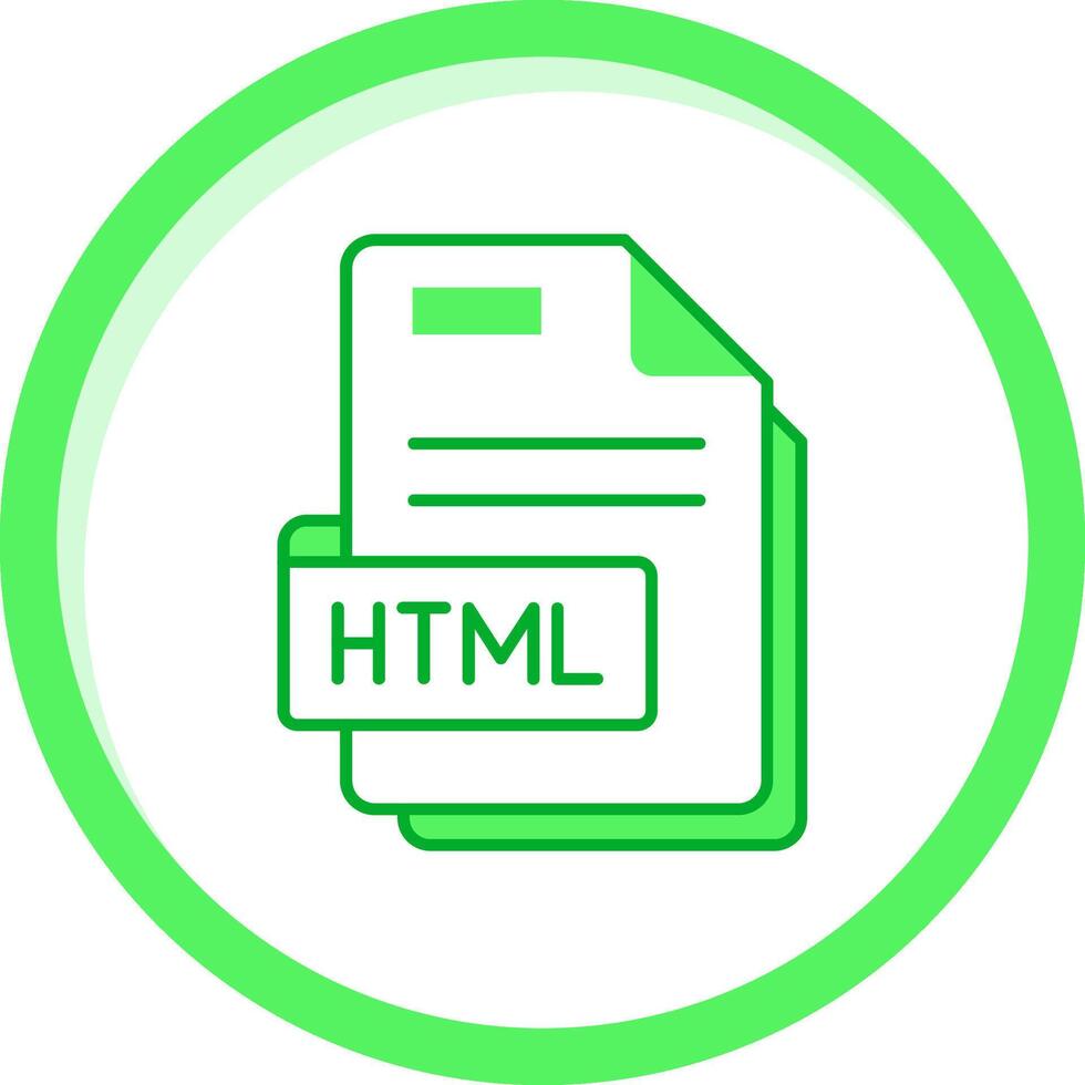 Html Green mix Icon vector
