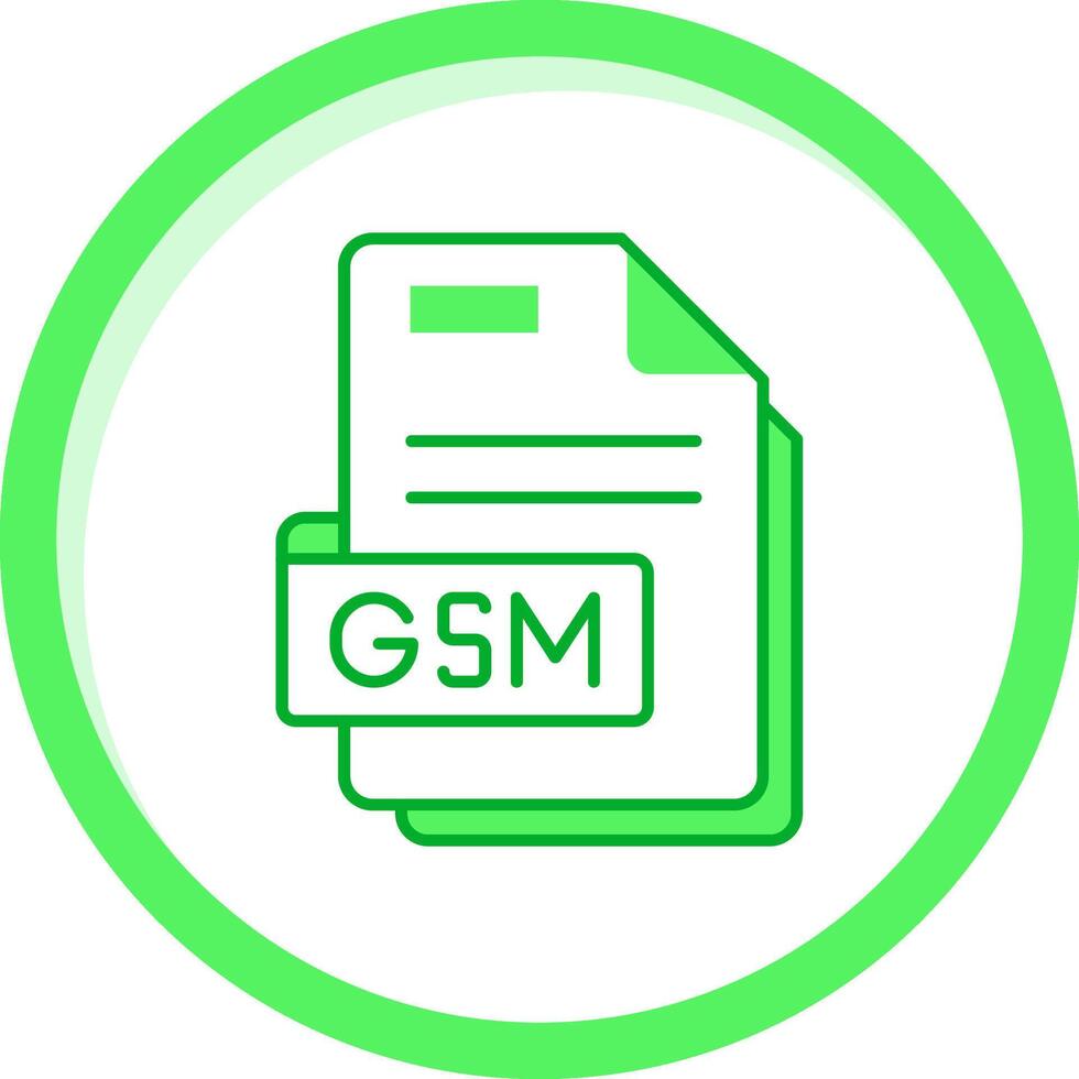 gsm verde mezcla icono vector