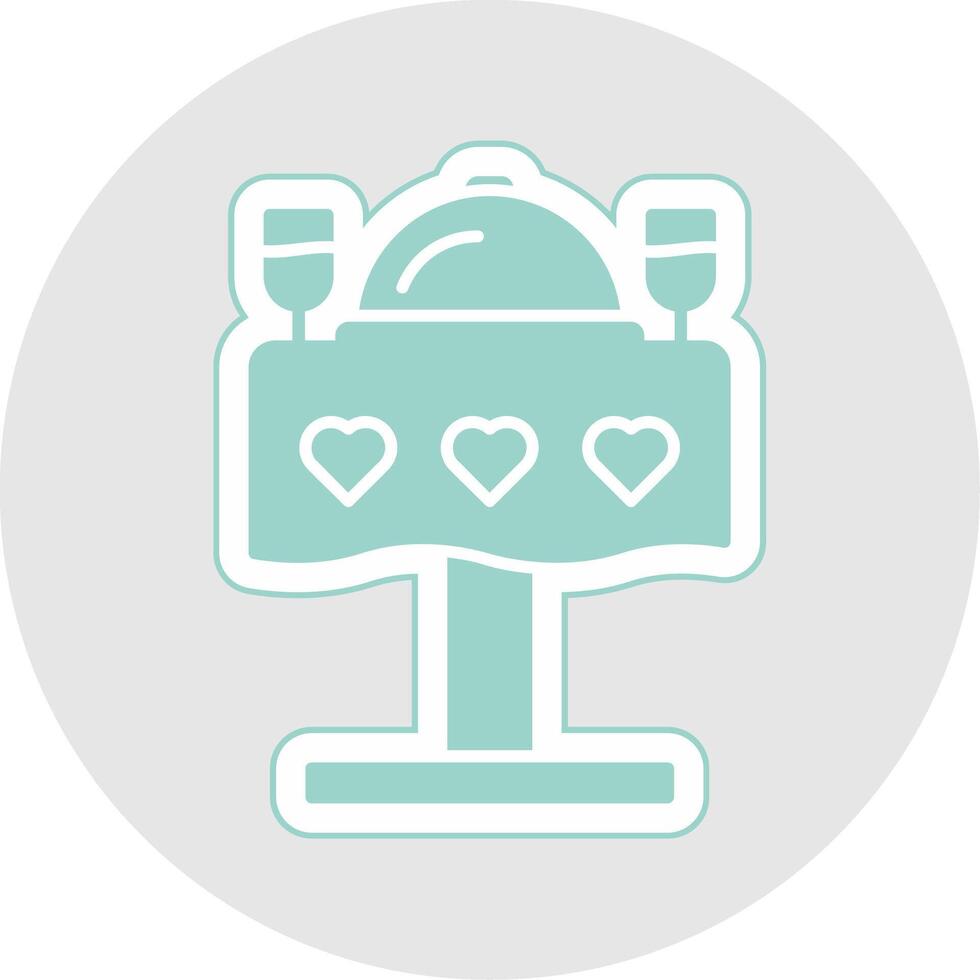 Wedding dinner Glyph Multicolor Sticker Icon vector