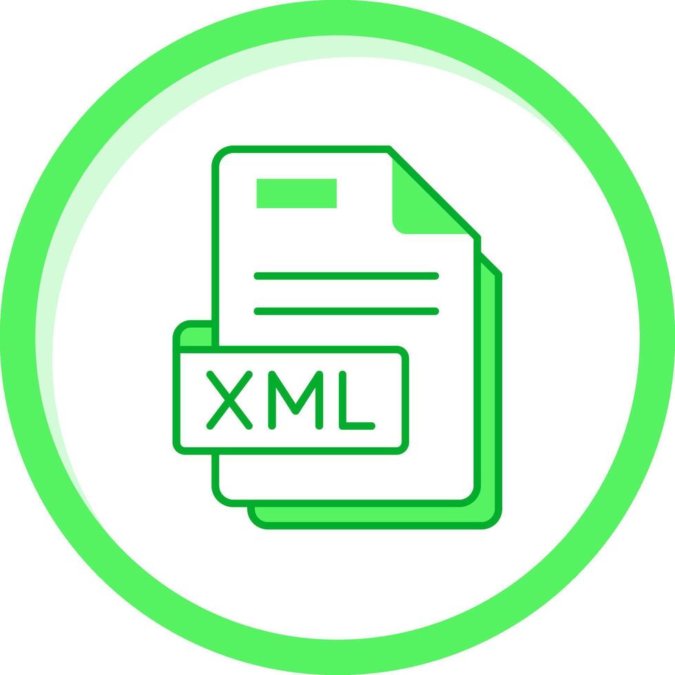 Xml Green mix Icon vector