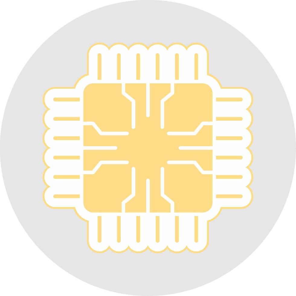 Chip Glyph Multicolor Sticker Icon vector