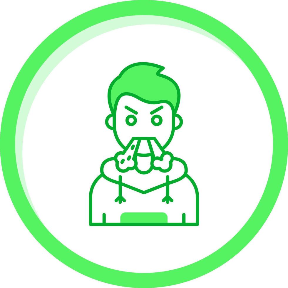 Angry Green mix Icon vector