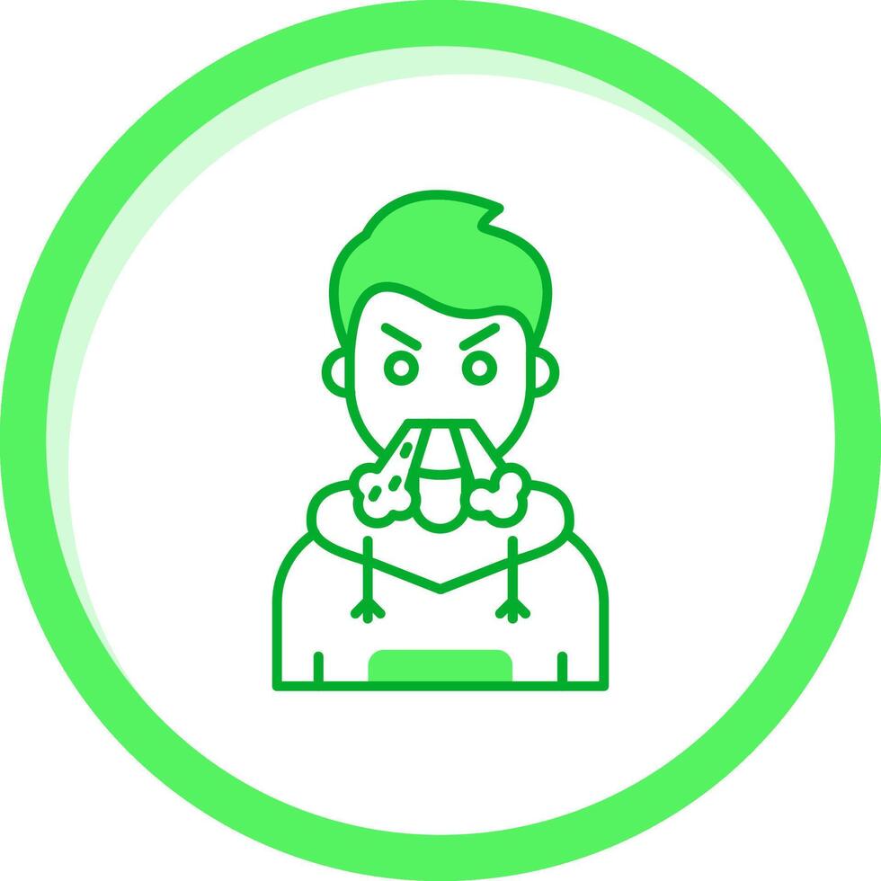 enojado verde mezcla icono vector