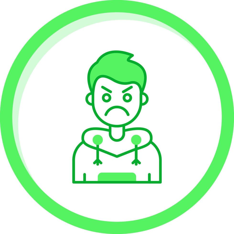 Angry Green mix Icon vector