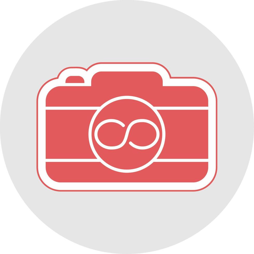 Infinity Glyph Multicolor Sticker Icon vector