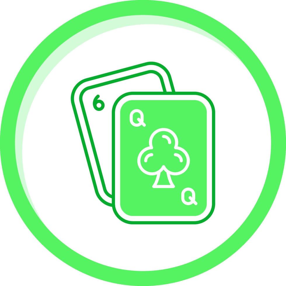 Poker Green mix Icon vector