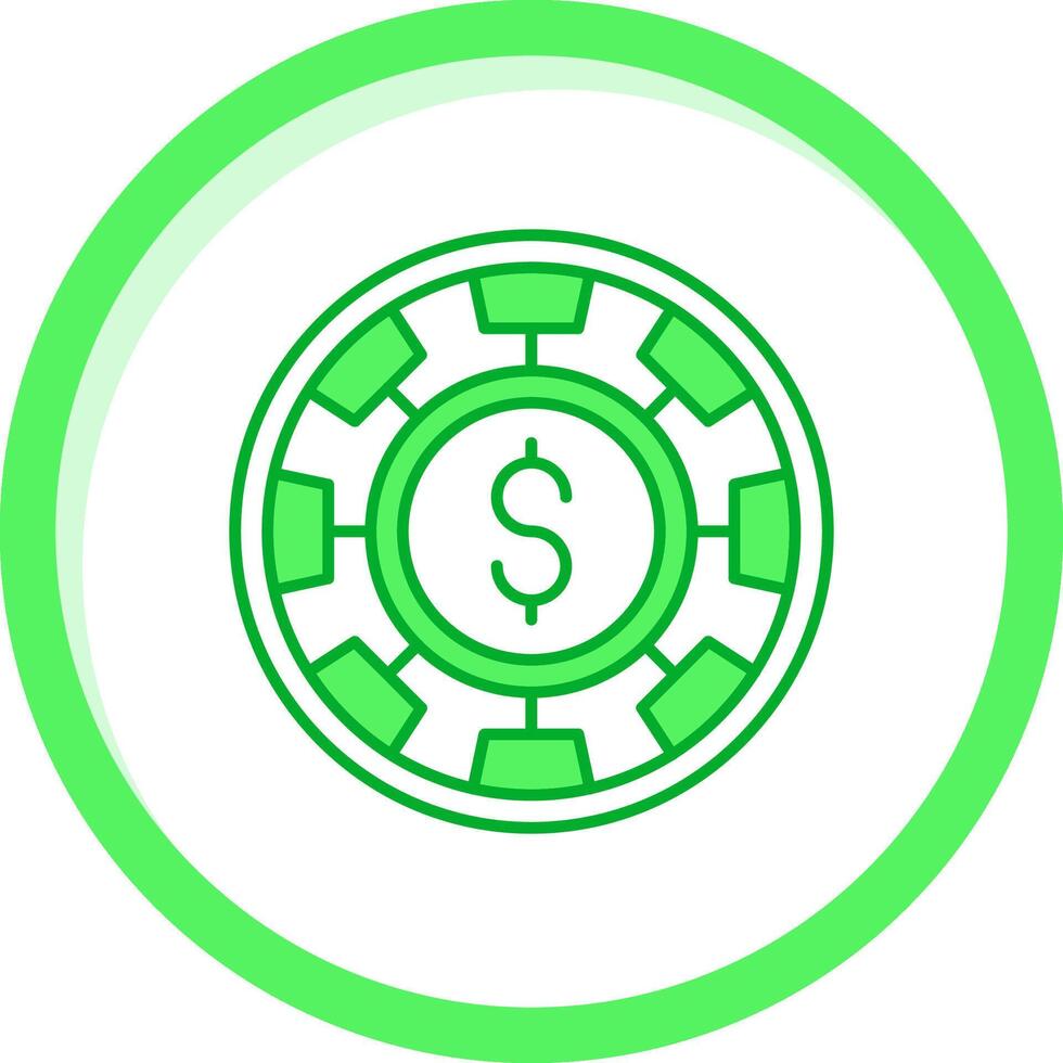 Chip Green mix Icon vector