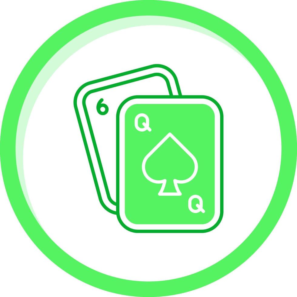 Poker Green mix Icon vector