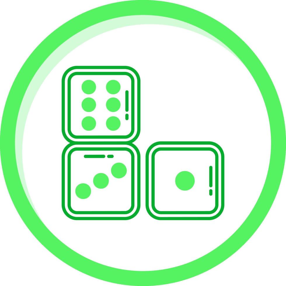 Dices Green mix Icon vector