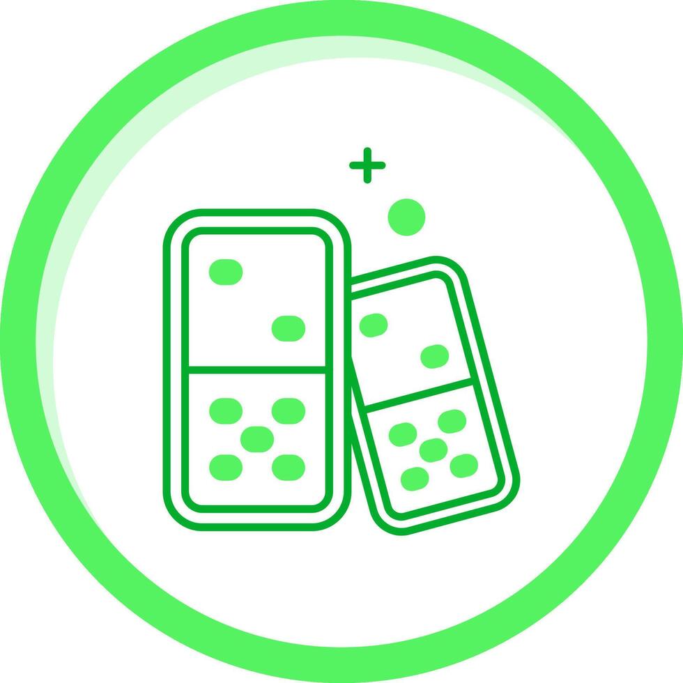 Domino Green mix Icon vector