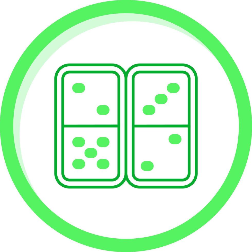 Domino Green mix Icon vector