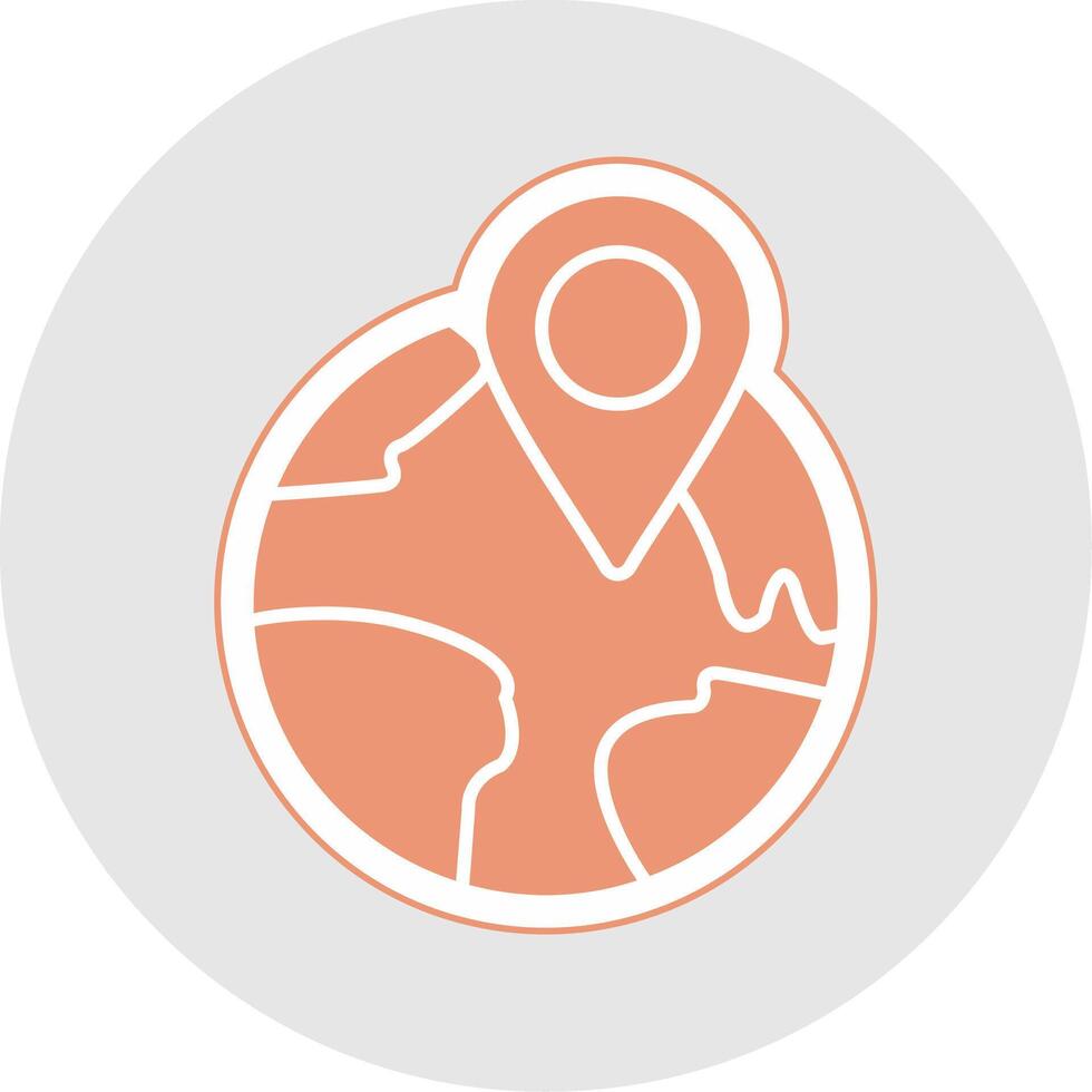 Location Pin Glyph Multicolor Sticker Icon vector