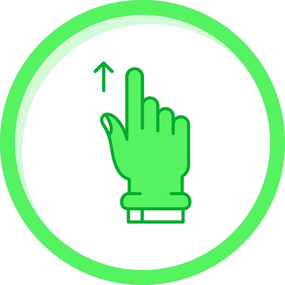 Swipe Up Green mix Icon vector