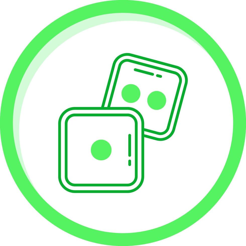 Dice Green mix Icon vector