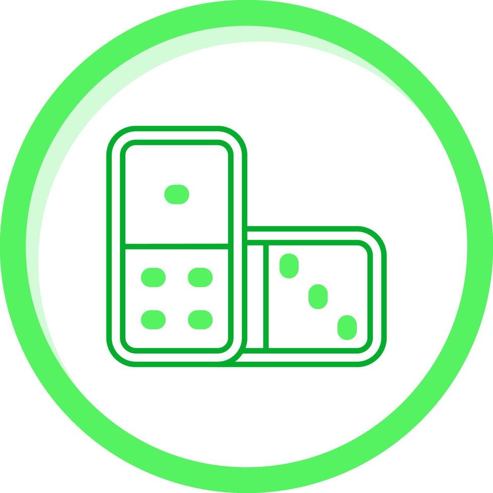 Domino Green mix Icon vector