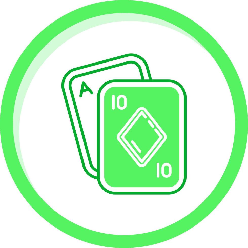 Poker Green mix Icon vector