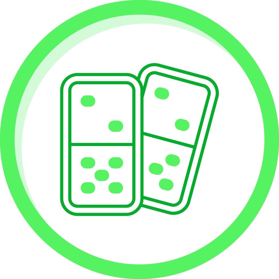 Domino Green mix Icon vector