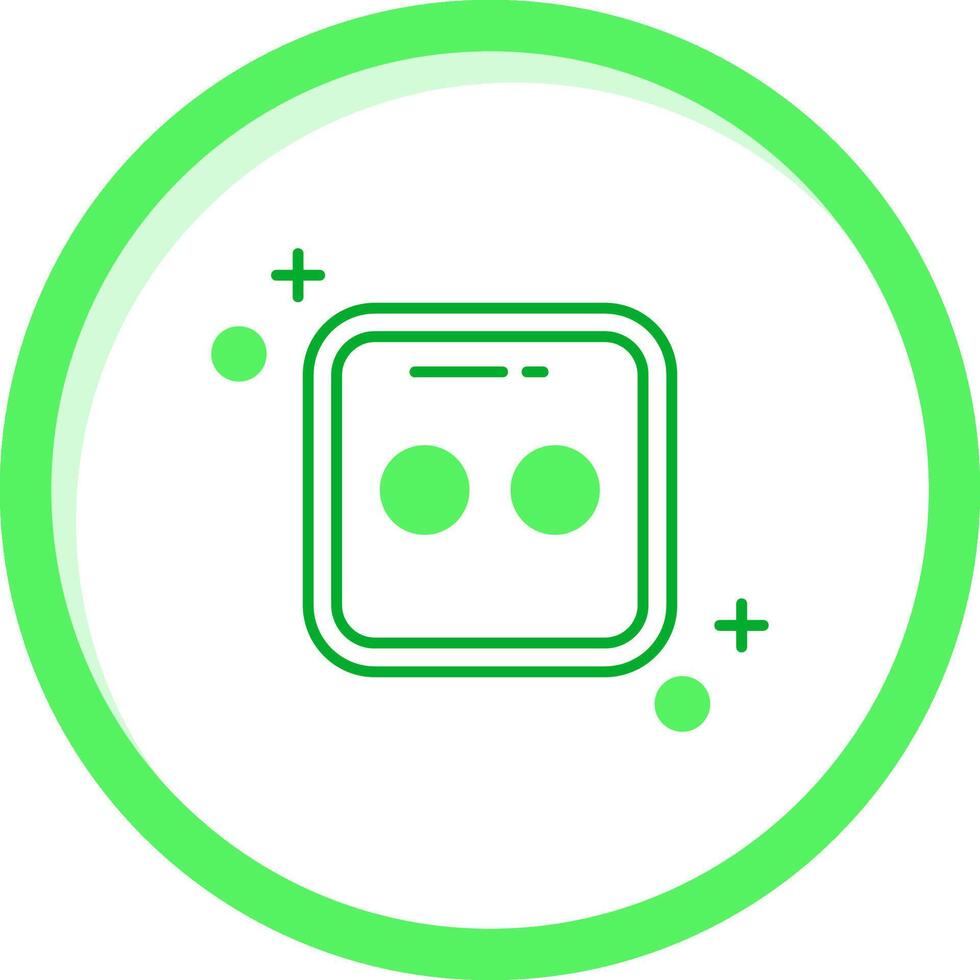 Dice two Green mix Icon vector
