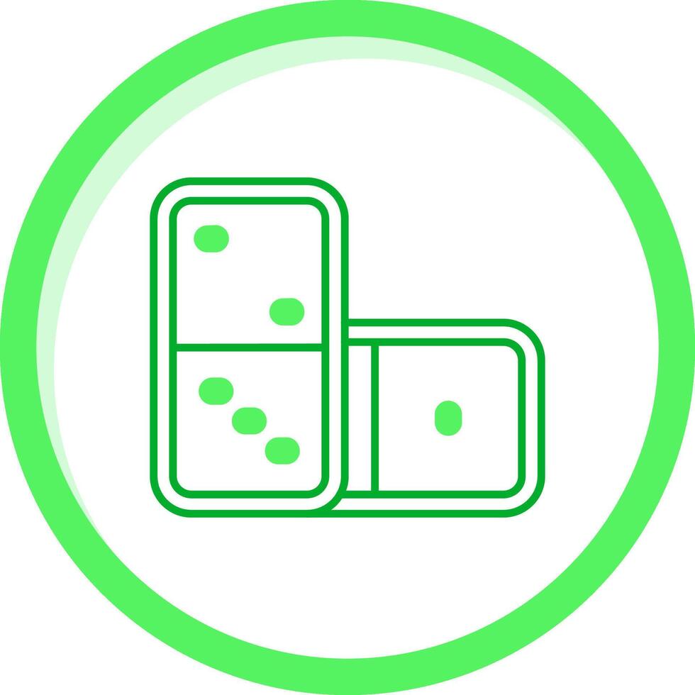 Domino Green mix Icon vector