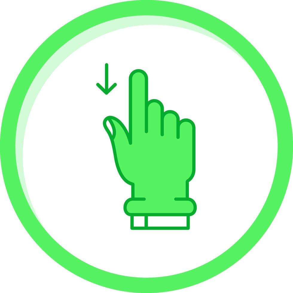 Swipe Down Green mix Icon vector
