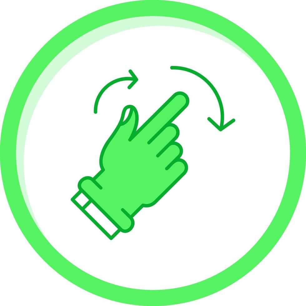 Rotate Right Green mix Icon vector