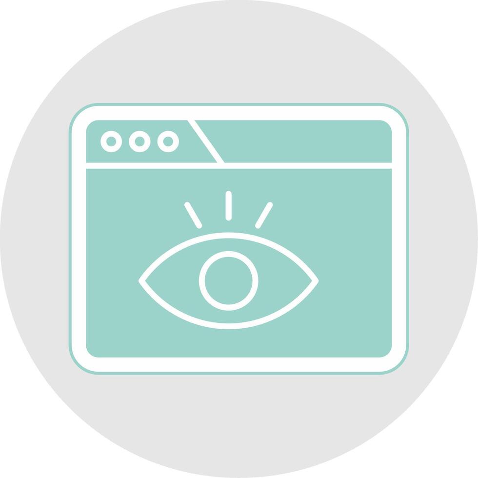 Visualization Glyph Multicolor Sticker Icon vector