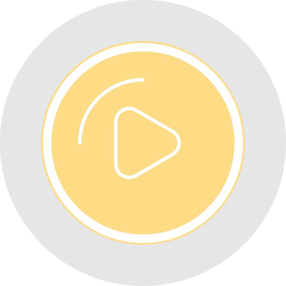 Play Button Glyph Multicolor Sticker Icon vector