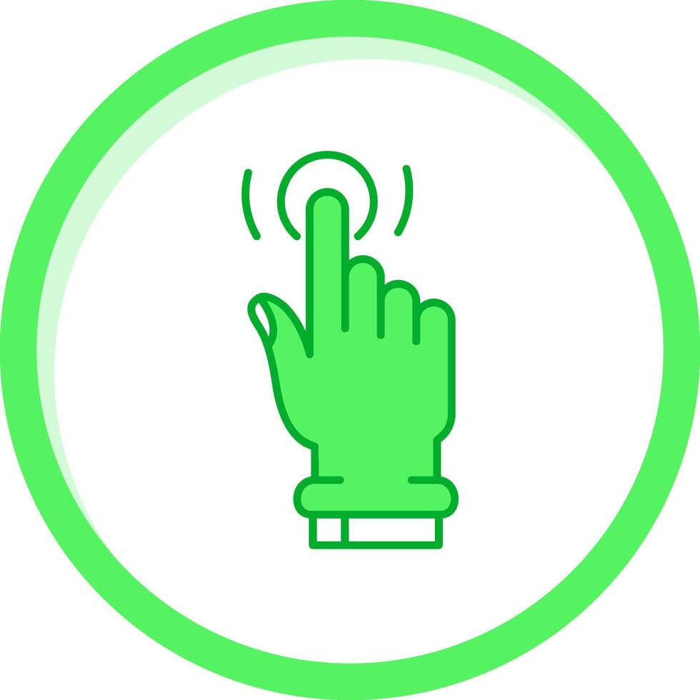 Tap and Hold Green mix Icon vector