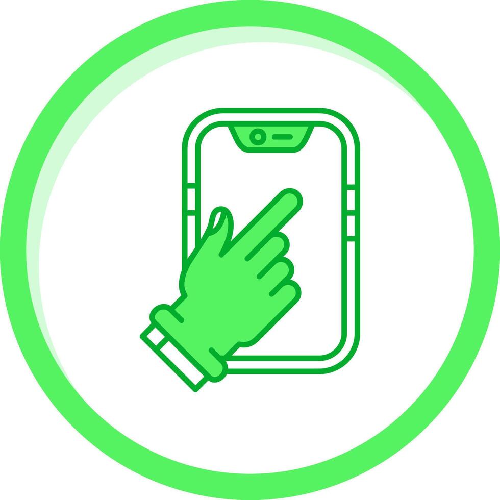 Touch Device Green mix Icon vector