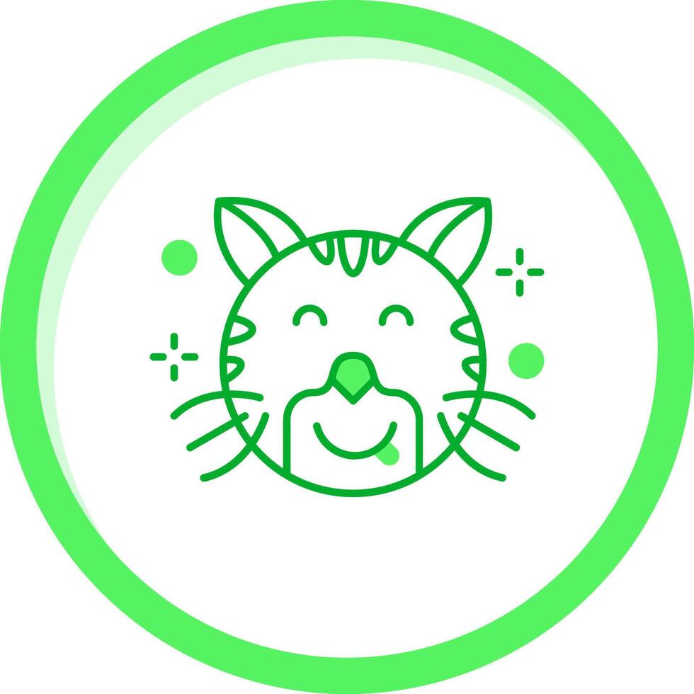 Tongue Green mix Icon vector