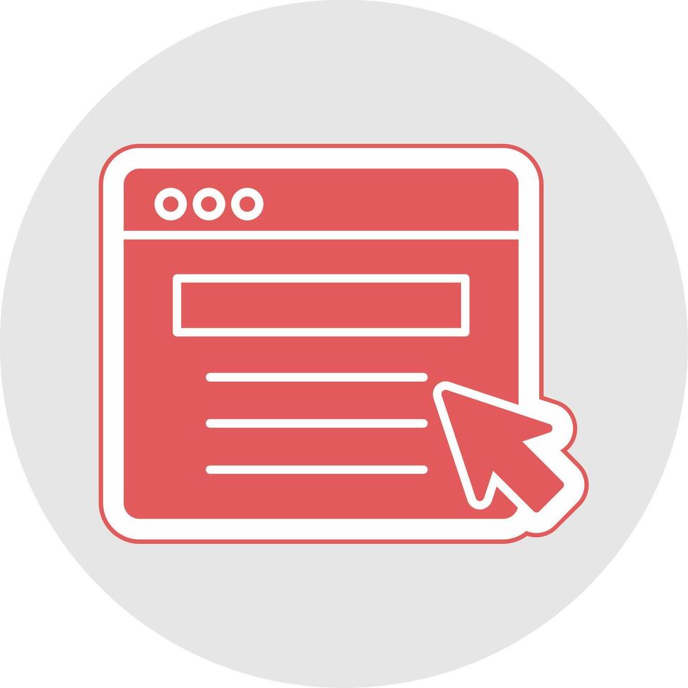 Web Portal Glyph Multicolor Sticker Icon vector