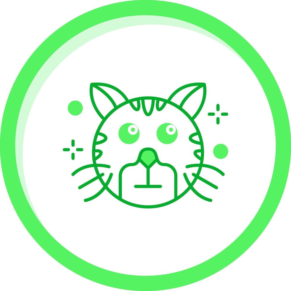 Rolling eyes Green mix Icon vector
