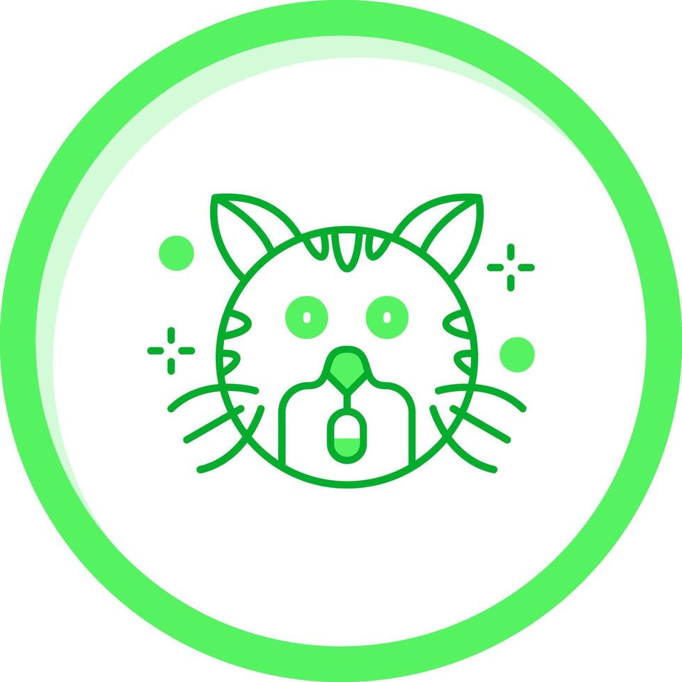 Surprised Green mix Icon vector