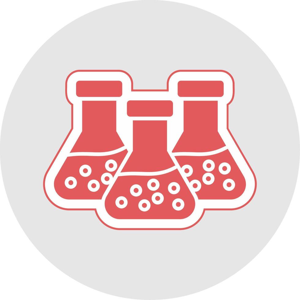 Chemistry Glyph Multicolor Sticker Icon vector