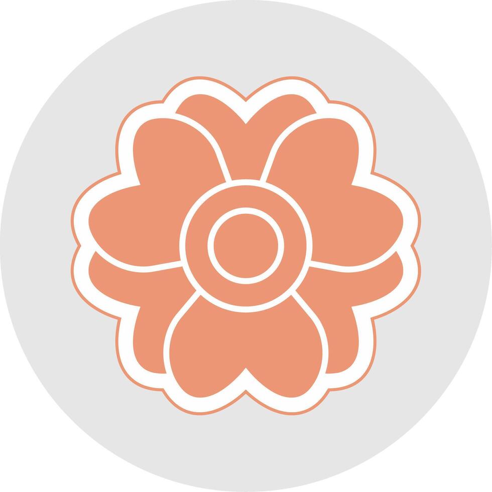 Sakura Glyph Multicolor Sticker Icon vector