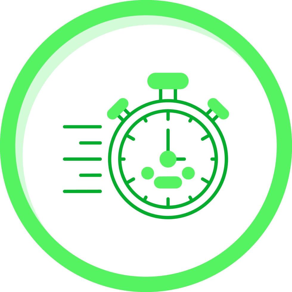 Stopwatch Green mix Icon vector