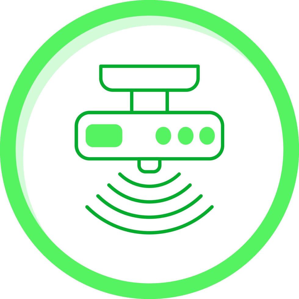 Motion sensor Green mix Icon vector