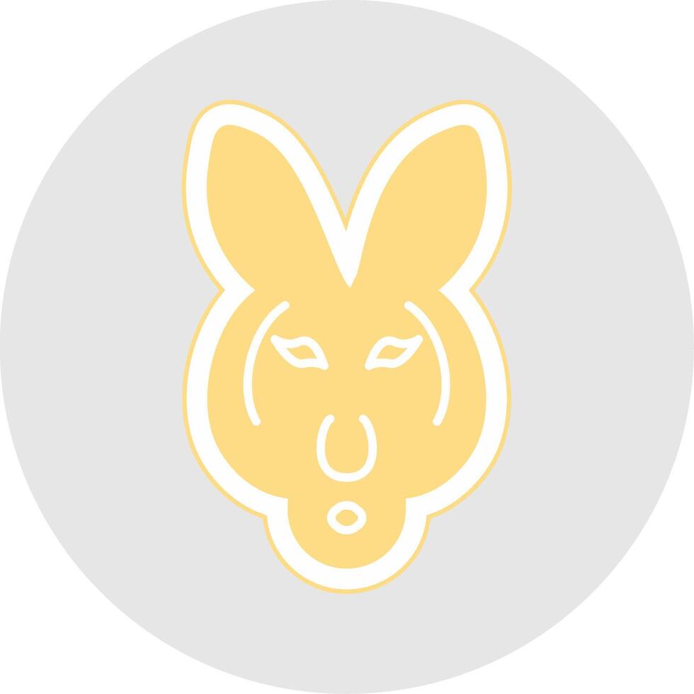 Kangaroo Glyph Multicolor Sticker Icon vector