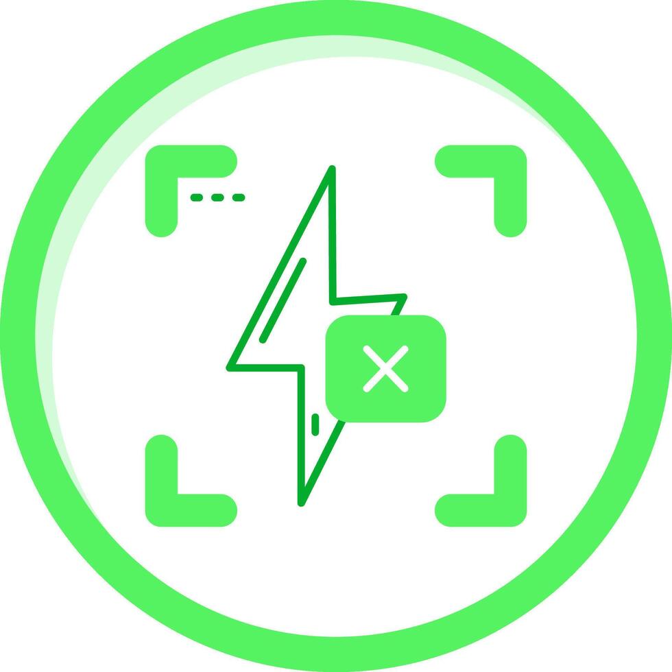 Flash off Green mix Icon vector