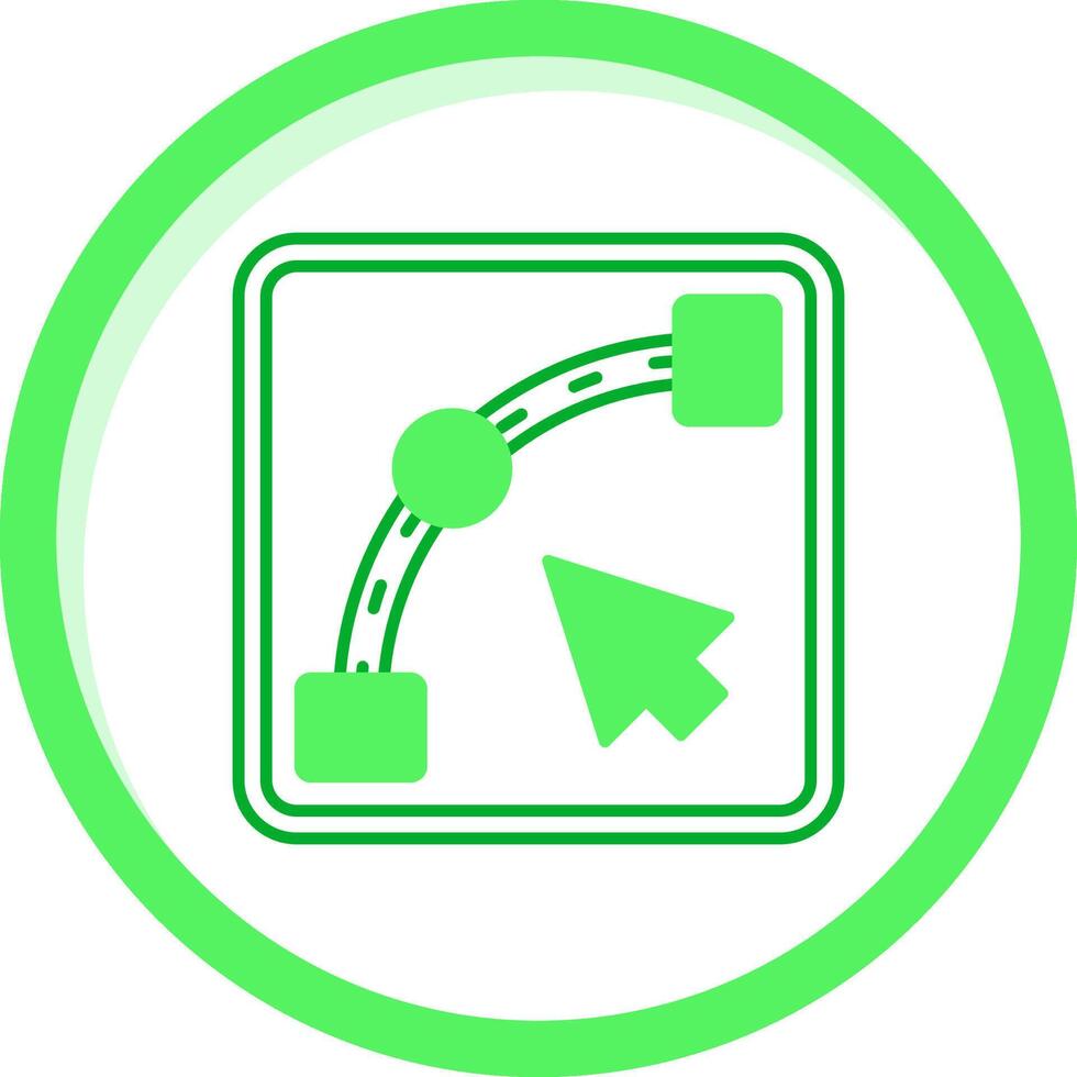 Curve Green mix Icon vector