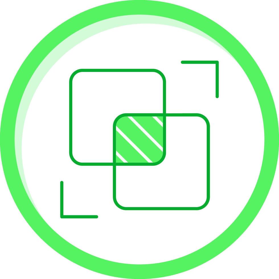 Intersect Green mix Icon vector