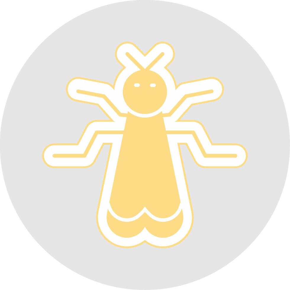 Insect Glyph Multicolor Sticker Icon vector