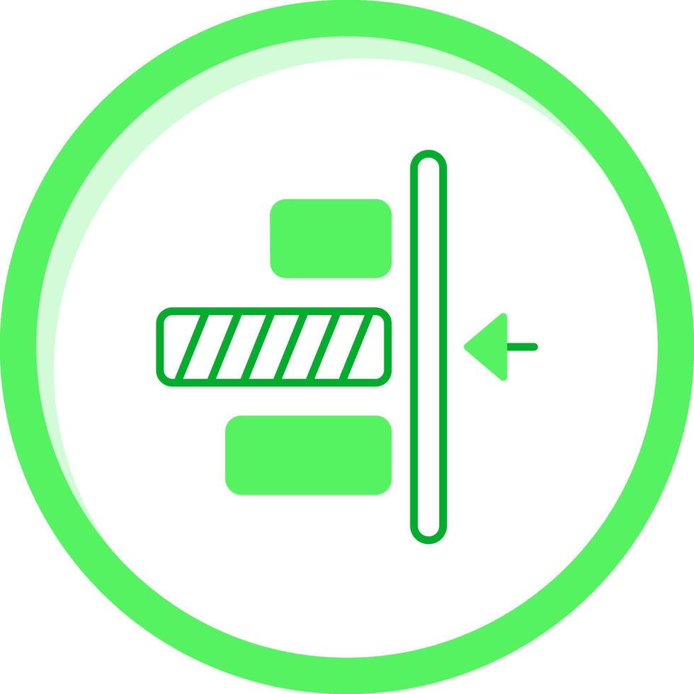 Right alignment Green mix Icon vector